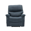 Image of Quad Motor Electric Lift Recliner Chair with Lumbar Support dark blue recliner chair front facing view with padded arms