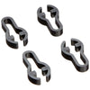 Image of Rolyan Ergonomic Hand Exerciser with Padded Handle accessory clips for limiting flexion and extension resistance