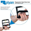 Image of Rolyan Ergonomic Hand Exerciser with Padded Handle in use improving grip strength and hand flexibility