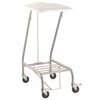 Image of Single Linen Skip with Foot Operated Lid and Castors heavy duty swivel castors with foot operated locking brake