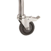 Image of Stainless Steel Dressing Trolley with Drawer and Shelf locking castor wheel detail
