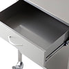 Image of Stainless Steel Dressing Trolley with Drawer and Shelf open drawer storage detail