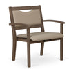 Image of Stand Assist Dining Chair 68cm wooden armchair with upholstered seat and back, designed for assisted standing