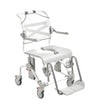 Image of Swift Mobil-2 Height Adjustable Shower Commode Chair transit model with small rear castors