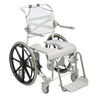 Image of Swift Mobil-2 Height Adjustable Shower Commode Chair with self propel rear wheels and footrest