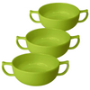 Image of Two-Handled Ceramic Soup Bowl For Seniors Green