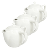 Image of Two-Handled Ceramic Teapot For Seniors White
