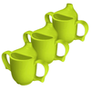 Image of Two Handled Ceramic Feeding Cup For Seniors Green