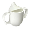 Image of Two Handled Ceramic Feeding Cup For Seniors White Sample