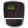 Image of Vision U60 Self Powered Upright Exercise Bike console display showing workout metrics heart rate and resistance controls