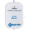 Image of Wired Chair Exit Alarm Pad with Inline Monitor close up of inline monitor status indicator and low battery alert