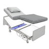 Image of Wireless Under Mattress Bed Exit Alarm Kit with Receiver pressure pad installed under adjustable hospital bed mattress