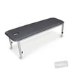 Image of Adjustable Height Metal Plinth – Single Section Treatment Table in Austex Studio+ Charcoal vinyl (AI colour preview)