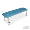 Image of Adjustable Height Metal Plinth – Single Section Treatment Table in Austex Studio+ Lagoon vinyl (AI colour preview)