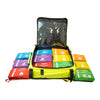 Image of Aero Healthcare Modulator first aid kit backpack open with colour coded modules