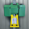 Image of AEROWASH 30L gravity eyewash station wall mounted with yellow basin open