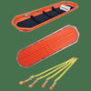 Image of AeroRescue basket stretcher top and underside view with yellow lifting bridle straps