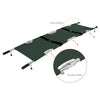 Image of AeroRescue STR-01 alloy quad-fold pole stretcher with folding hinge detail and fold across diagram