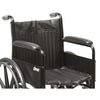 Image of Budget steel wheelchair padded armrests and double embossed vinyl seat