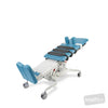 Image of EVO2 ACTIVE Sliding Tilt Table (Clear Span) - Hoist Access, Split Footplates, CPR Quick Release in Austex Studio+ Lagoon vinyl (AI colour preview)