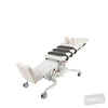 Image of EVO2 ACTIVE Sliding Tilt Table (Clear Span) - Hoist Access, Split Footplates, CPR Quick Release in Austex Studio+ Snow vinyl (AI colour preview)