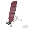 Image of EVO2 Tilt Table - Hoist Access, Two Section, Split Footplates, CPR Quick Release in Austex Studio+ Ruby vinyl (AI colour preview)