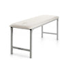 Image of Fixed Height Metal Plinth - Single Section Treatment Table in Austex Studio+ Snow vinyl (AI colour preview)