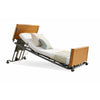 Image of Flexi Floorline bed tilted head-up with the backrest raised, showing the Trendelenburg tilt