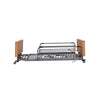 Image of Flexi Floorline bed frame fitted with the optional fold-down steel side rails