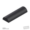 Image of Foam Bolster - Half Circumference 670mm x 110mm in Austex Studio+ Black vinyl (AI colour preview)