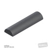 Image of Foam Bolster - Half Circumference 630mm x 90mm in Austex Studio+ Charcoal vinyl (AI colour preview)