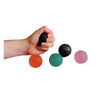 Image of Gel ball hand exerciser squeezed in hand with colour coded grip balls