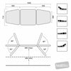 Image of evo universal examination table section movement positions diagram