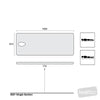 Image of fixed height metal plinth single section treatment table movement positions