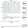 Image of hi-capacity bobath table two section height and backrest movement range