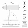 Image of ht tilt table two section split footplates movement range