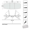 Image of Pinnacle examination couch movement positions, castor mounted for GP clinics