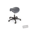 Image of Hi-Lo Saddle Stool - 420mm to 560mm in Austex Studio+ Pewter vinyl (AI colour preview)