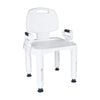 Image of Homecraft plastic shower chair angled view showing seat handles