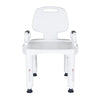 Image of Homecraft plastic shower chair with backrest and handles front view