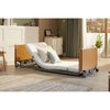 Image of Hospital bed for home with the backrest raised in a bedroom