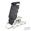 Image of HT ACTIVE Hi-Capacity Tilt Table - 4 Column (HOIST ACCESS) - Single Section - Single Footplate - CPR Quick Release - Central Lock Castors - Weigh Scales in Austex Studio+ Black vinyl (AI colour preview)