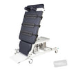 Image of HT ACTIVE Hi-Capacity Tilt Table - 4 Column (HOIST ACCESS) - Single Section - Single Footplate - CPR Quick Release - Central Lock Castors - Weigh Scales in Austex Studio+ Navy vinyl (AI colour preview)