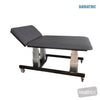Image of HT Hi-Capacity Bobath Table - Two Section w/Central Lock Castors - Electric Backrest in Austex Studio+ Charcoal vinyl (AI colour preview)