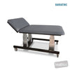 Image of HT Hi-Capacity Bobath Table - Two Section w/Central Lock Castors - Electric Backrest in Austex Studio+ Pewter vinyl (AI colour preview)