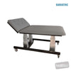 Image of HT Hi-Capacity Bobath table two section central lock castors upright back view