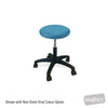 Image of HT Hi-Lo Round Top Stool - 420mm to 560mm in Austex Studio+ Lagoon vinyl (AI colour preview)