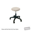 Image of HT Hi-Lo Round Top Stool - 420mm to 560mm in Austex Studio+ Snow vinyl (AI colour preview)