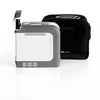 Image of iGo2 portable oxygen concentrator with battery fitted beside its carry bag, concentrator and bag not included