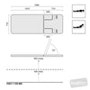 Image of LynX cardiology table backrest movement positions diagram